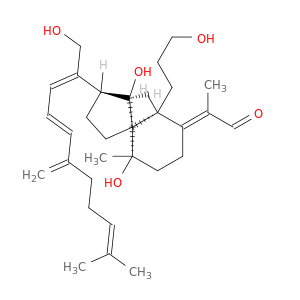 Propanal, 2-((1R,2S,5S,6R,10S)-1,10-dihydroxy-2-((1E,3E)-1-(hydroxymethyl)-9-methyl-5-methylene-1,3,8-decatrienyl)-6-(3-hydroxypropyl)-10-methylspiro(4.5)dec-7-ylidene)-, (2Z)-