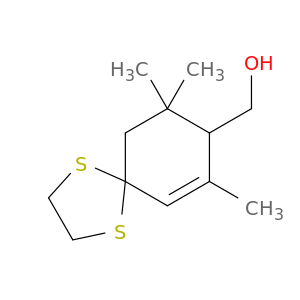 1,4-Dithiaspiro[4.5]dec-6-ene-8-methanol, 7,9,9-trimethyl-