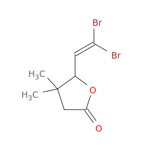 2(3H)-Furanone, 5-(2,2-dibromoethenyl)dihydro-4,4-dimethyl-