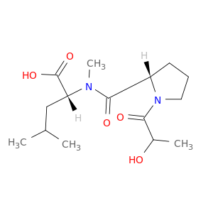 D-Leucine, (2S)-2-hydroxypropanoyl-L-prolyl-N-methyl-