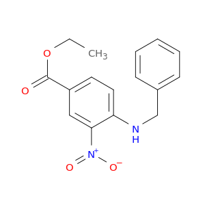 Benzoic acid, 3-nitro-4-[(phenylmethyl)amino]-, ethyl ester