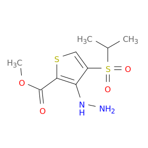 2-Thiophenecarboxylicacid, 3-hydrazinyl-4-[(1-methylethyl)sulfonyl]-, methyl ester