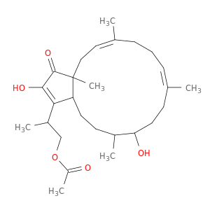 2-(2,13-dihydroxy-3a,6,10,14-tetramethyl-3-oxo-3,3a,4,7,8,11,12,13,14,15,16,16a-dodecahydrocyclopenta[15]annulen-1-yl)propyl acetate