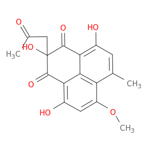 1H-Phenalene-1,3(2H)-dione,2,4,9-trihydroxy-6-methoxy-7-methyl-2-(2-oxopropyl)-, (-)-