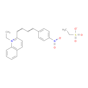 喹啉,1-乙基-2-[4-(4-硝基苯基)-1,3-丁二烯-1-基]-,硫代磺酸盐(1：1)