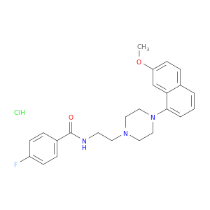 苯甲酰胺,4-氟-N-[2-[4-(7-甲氧基-1-萘基)-1-哌嗪基]乙基]-,盐酸盐(1:?)