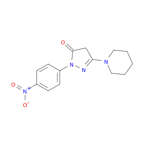 3H-Pyrazol-3-one, 2,4-dihydro-2-(4-nitrophenyl)-5-(1-piperidinyl)-