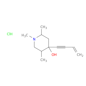 4-Piperidinol, 4-(3-buten-1-ynyl)-1,2,5-trimethyl-, hydrochloride