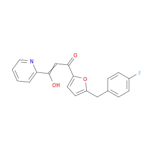 2-Propen-1-one,1-[5-[(4-fluorophenyl)methyl]-2-furanyl]-3-hydroxy-3-(2-pyridinyl)-