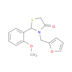 4-Thiazolidinone, 3-(2-furanylmethyl)-2-(2-methoxyphenyl)-