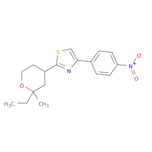 Thiazole, 2-(2-ethyltetrahydro-2-methyl-2H-pyran-4-yl)-4-(4-nitrophenyl)-