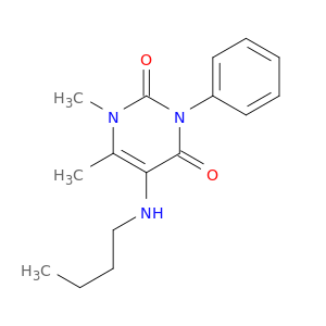 2,4(1H,3H)-Pyrimidinedione,5-(butylamino)-1,6-dimethyl-3-phenyl-