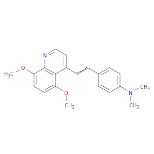 Benzenamine, 4-[2-(5,8-dimethoxy-4-quinolinyl)ethenyl]-N,N-dimethyl-