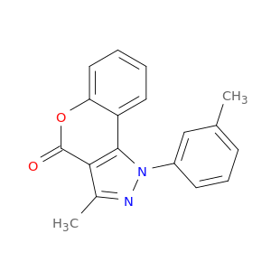 [1]Benzopyrano[4,3-c]pyrazol-4(1H)-one, 3-methyl-1-(3-methylphenyl)-