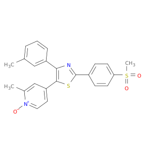 4-[4-(3-METHYLPHENYL)-2-(4-METHYLSULFONYLPHENYL)-1,3-THIAZOL-5-YL]-2-METHYLPYRIDINE N-OXIDE