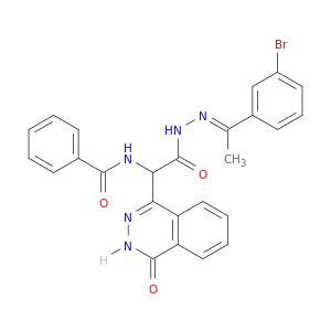 (E)-N-(2-(2-(1-(3-溴苯基)亚乙基)肼基)-2-氧代-1-(4-氧代-3,4-二氢邻苯二甲嗪-1-基)乙基)苯甲酰胺