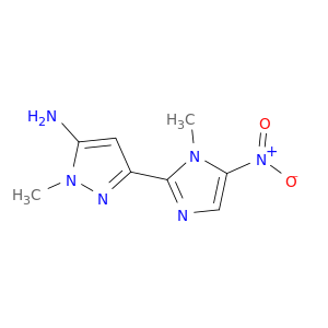 1H-Pyrazol-5-amine, 1-methyl-3-(1-methyl-5-nitro-1H-imidazol-2-yl)-