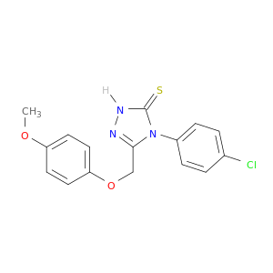 3H-1,2,4-Triazole-3-thione,4-(4-chlorophenyl)-2,4-dihydro-5-[(4-methoxyphenoxy)methyl]-