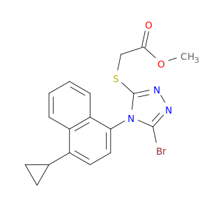 2-[[5-溴-4-(4-环丙基萘-1-基)-4H-1,2,4-三唑-3-基]硫基]乙酸甲酯