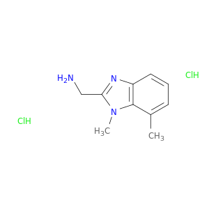 (1,7-dimethyl-1H-1,3-benzodiazol-2-yl)methanamine dihydrochloride