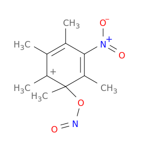Cyclohexadienylium, 1,2,3,5,6-pentamethyl-4-nitro-6-(nitrosooxy)-
