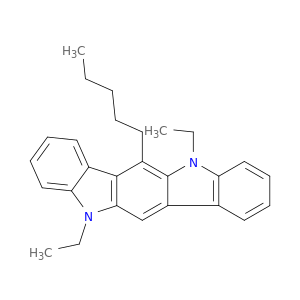 Indolo[3,2-b]carbazole, 5,11-diethyl-5,11-dihydro-6-pentyl-