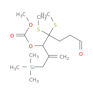 Carbonic acid, methyl2,2-bis(methylthio)-5-oxo-1-[1-[(trimethylsilyl)methyl]ethenyl]pentyl ester
