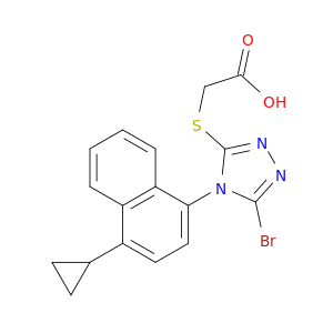 2-[[5-溴-4-(4-环丙基-1-萘)-4H-1,2,4-三唑-3-基]硫代]乙酸