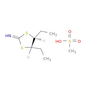 1,3-Dithiolan-2-imine, 4,5-diethyl-, trans-, methanesulfonate