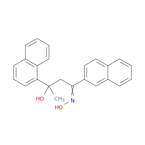 1-Butanone, 3-hydroxy-3-(1-naphthalenyl)-1-(2-naphthalenyl)-, oxime
