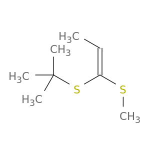 1-Propene, 1-[(1,1-dimethylethyl)thio]-1-(methylthio)-, (Z)-