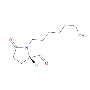 2-Pyrrolidinecarboxaldehyde, 1-heptyl-5-oxo-, (S)-