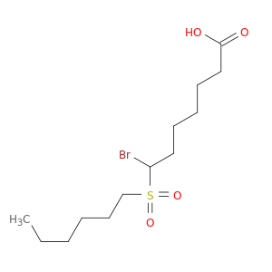 Heptanoic acid, 7-bromo-7-(hexylsulfonyl)-