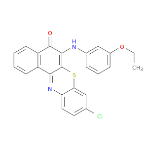 5H-Benzo[a]phenothiazin-5-one, 9-chloro-6-[(3-ethoxyphenyl)amino]-