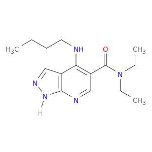 1H-Pyrazolo[3,4-b]pyridine-5-carboxamide, 4-(butylamino)-N,N-diethyl-