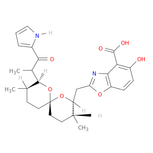 2-[[(2s,3r,6s,8r,9r)-3,9-dimethyl-2-[1-methyl-2-oxo-2-(1h-pyrrol-2-yl)ethyl]-1,7-dioxaspiro[5.5]undecan-8-yl]methyl]-5-hydroxy-1,3-benzoxazole-4-carboxylic acid