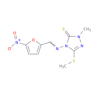 3H-1,2,4-Triazole-3-thione,2,4-dihydro-2-methyl-5-(methylthio)-4-[[(5-nitro-2-furanyl)methylene]amino]-