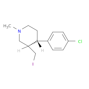 Piperidine, 4-(4-chlorophenyl)-3-(iodomethyl)-1-methyl-, (3R,4S)-