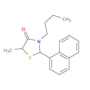 4-Thiazolidinone, 3-butyl-5-methyl-2-(1-naphthalenyl)-