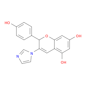 2H-1-Benzopyran-5,7-diol, 2-(4-hydroxyphenyl)-3-(1H-imidazol-1-yl)-