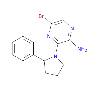 2-Pyrazinamine,5-bromo-3-(2-phenyl-1-pyrrolidinyl)-