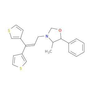 3-(3,3-二-3-噻吩基-2-丙烯-1-基)-4-甲基-5-苯氧氮唑烷酮