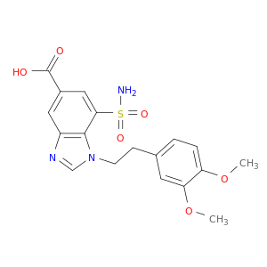 1H-Benzimidazole-5-carboxylicacid, 7-(aminosulfonyl)-1-[2-(3,4-dimethoxyphenyl)ethyl]-
