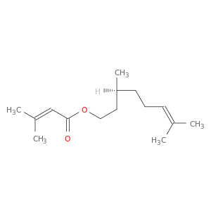 2-丁香酸,3-甲基-,3,7-二甲基-6-辛烯基酯,(S)-