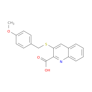 2-Quinolinecarboxylic acid, 3-[[(4-methoxyphenyl)methyl]thio]-