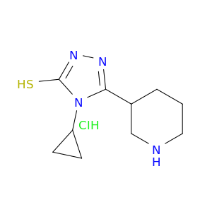 4-cyclopropyl-5-(piperidin-3-yl)-4H-1,2,4-triazole-3-thiol hydrochloride