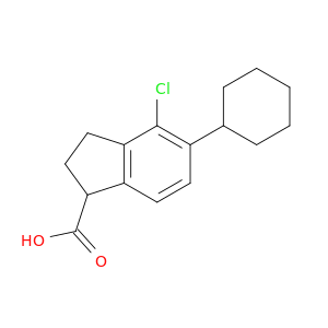 1H-Indene-1-carboxylicacid, 4-chloro-5-cyclohexyl-2,3-dihydro-