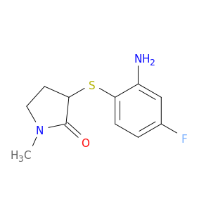 3-[(2-amino-4-fluorophenyl)sulfanyl]-1-methylpyrrolidin-2-one