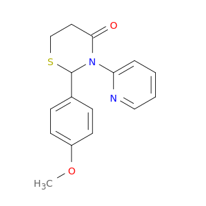 4H-1,3-Thiazin-4-one, tetrahydro-2-(4-methoxyphenyl)-3-(2-pyridinyl)-