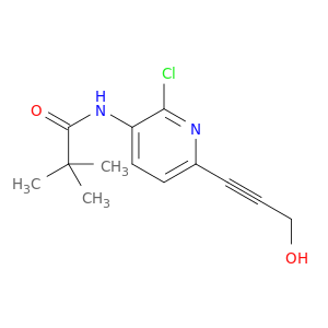 丙酰胺,N-[2-氯-6-(3-羟基-1-丙基-1-基)-3-吡啶基]-2,2-二甲基-